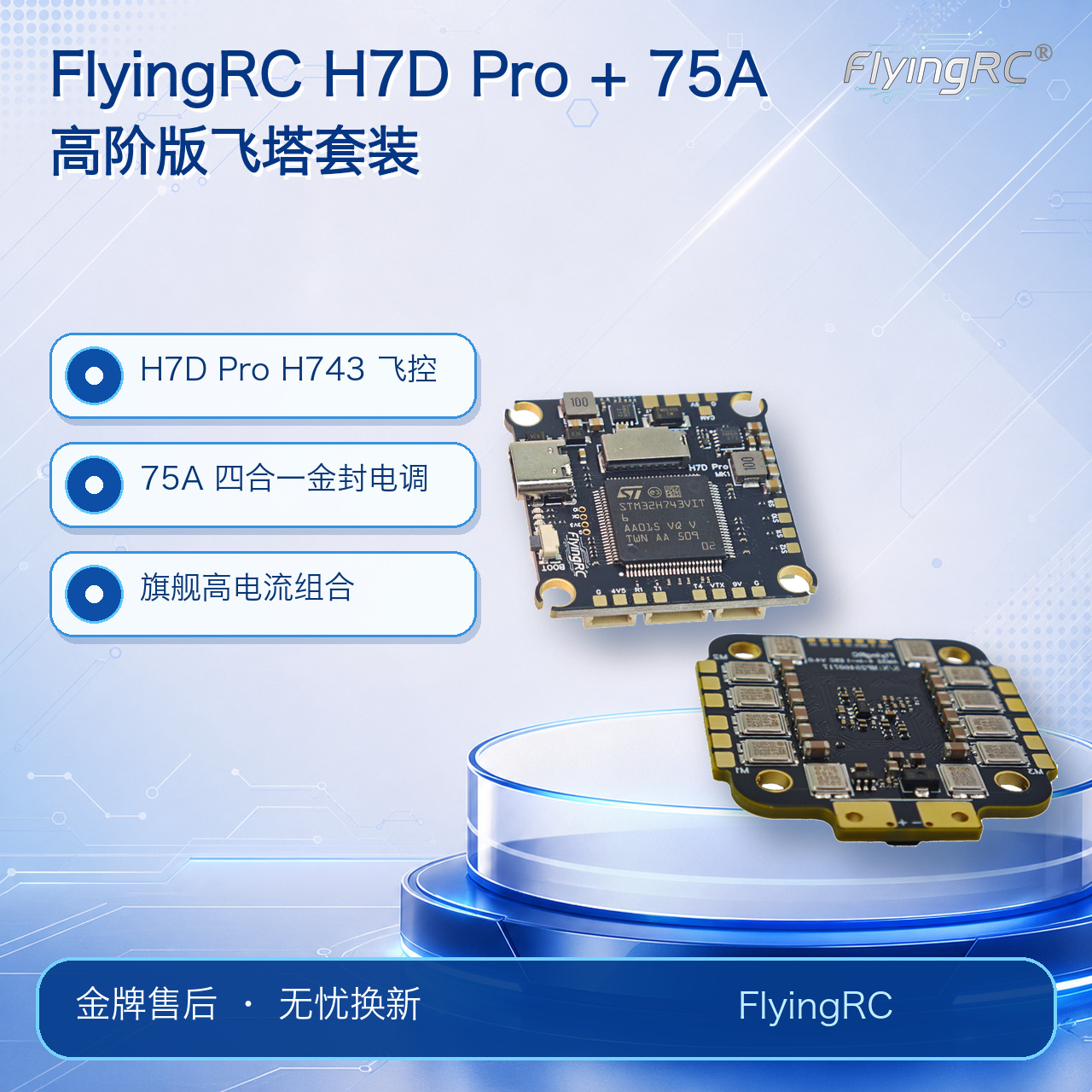FlyingRC High-end Stack Kit H7D Pro FC + 75A 4-in-1 ESC